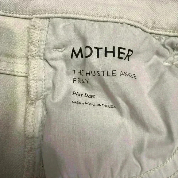 Mother The Hustle Ankle Fray in Play Date Size 26 Laurel Green - Picture 8 of 11